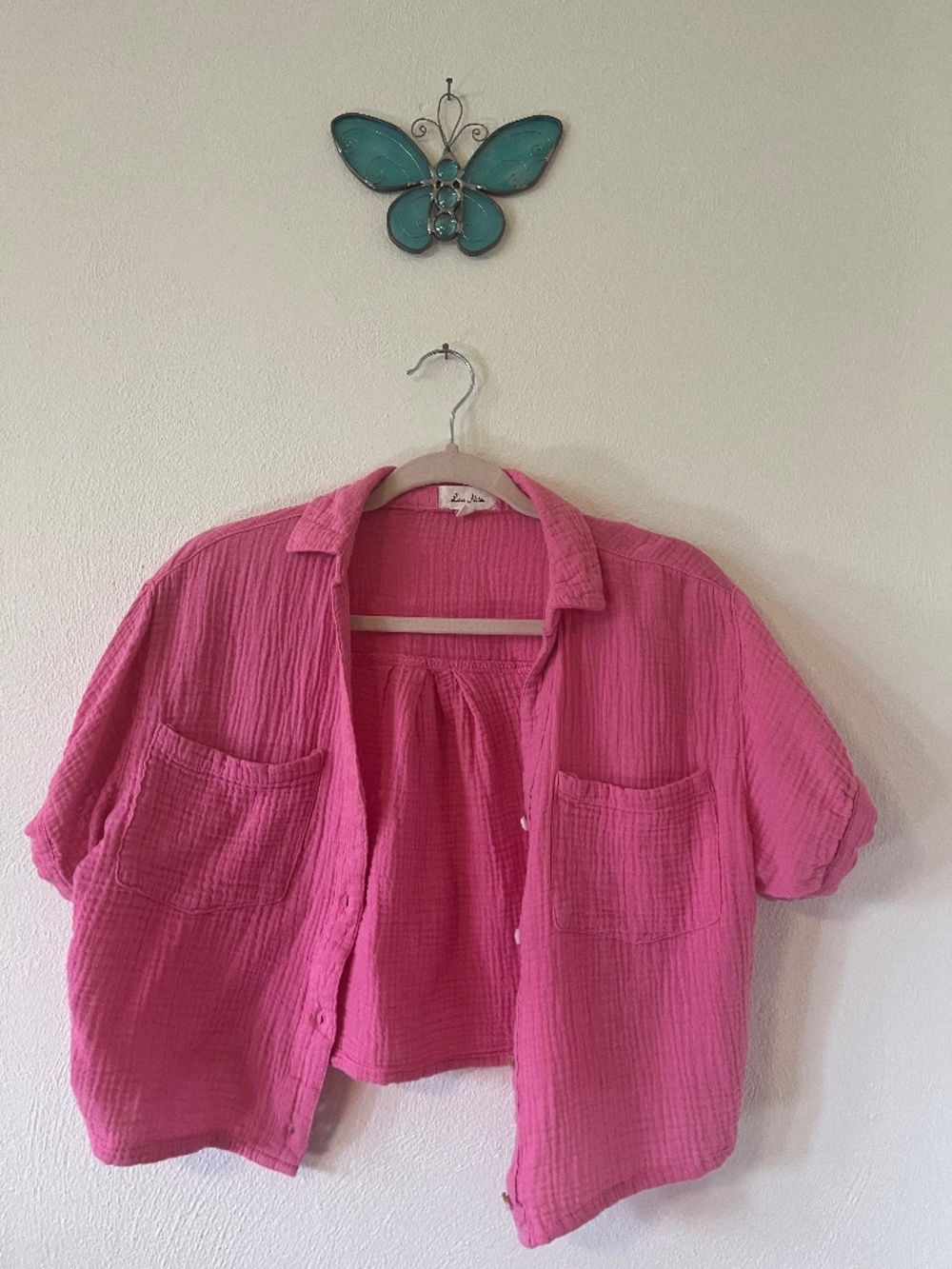 Beach or Bum Shirt Pink, feels like linen